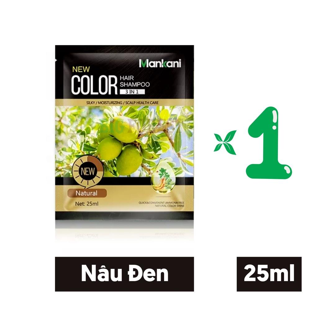 Gói Dầu Gội Nhuộm Tóc, Phủ Bạc Thảo Dược Mankani