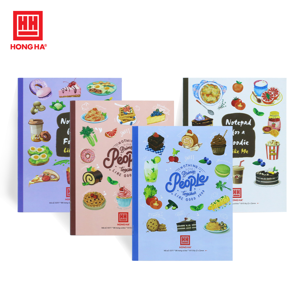Vở 5 ô ly Hồng Hà 96 trang Class Foody - 0311 | Vở học sinh miền Trung - miền Nam