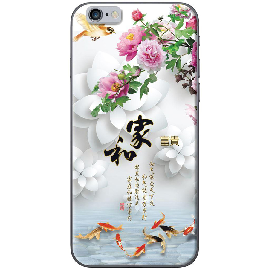 Ốp Lưng Dành Cho iPhone 6/ 6S Và iPhone 6 Plus/ 6S Plus - Chim Cá Nền Hoa Trắng