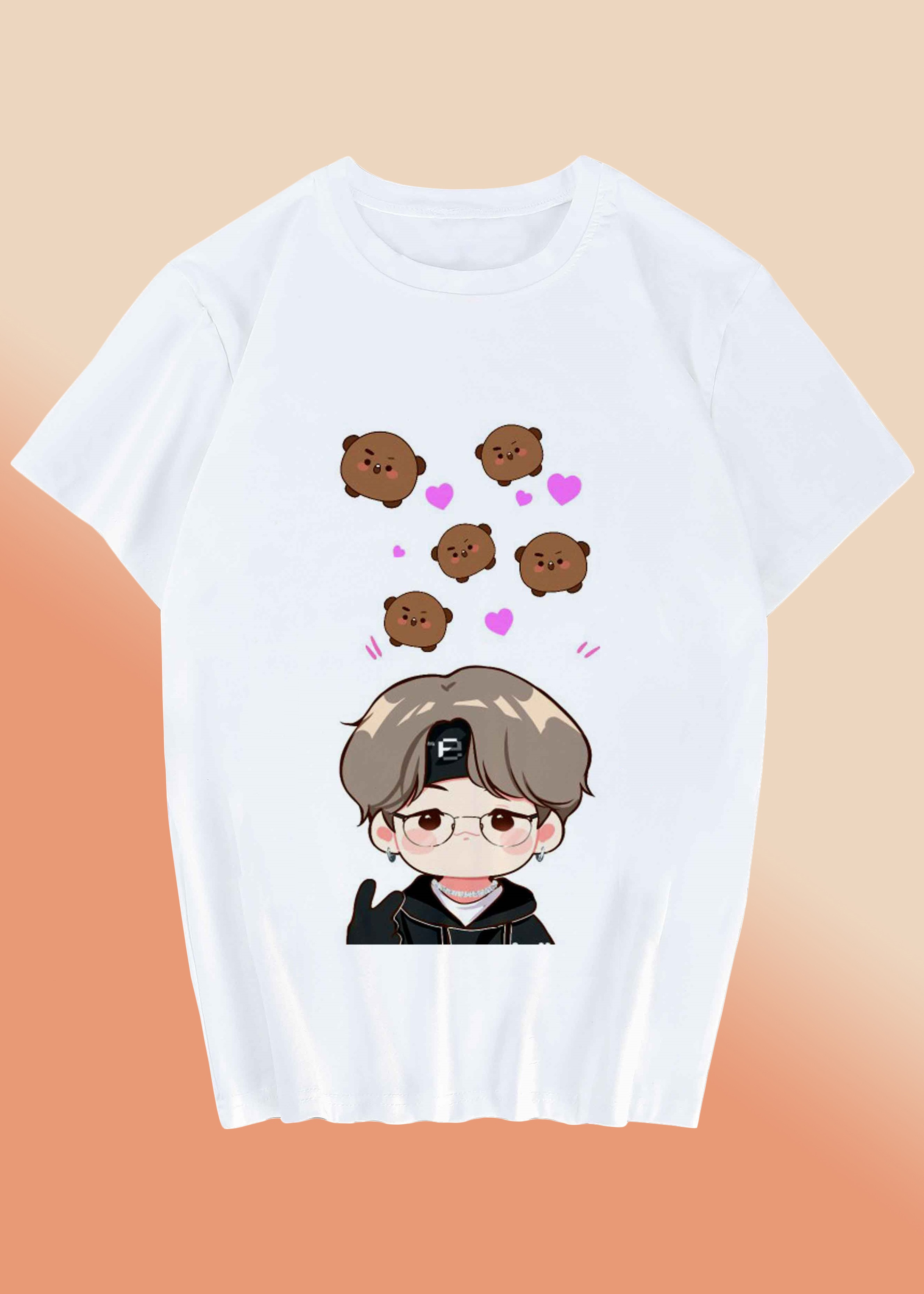 Áo BTS SUGA Shooky BT21 in hình chibi BTS