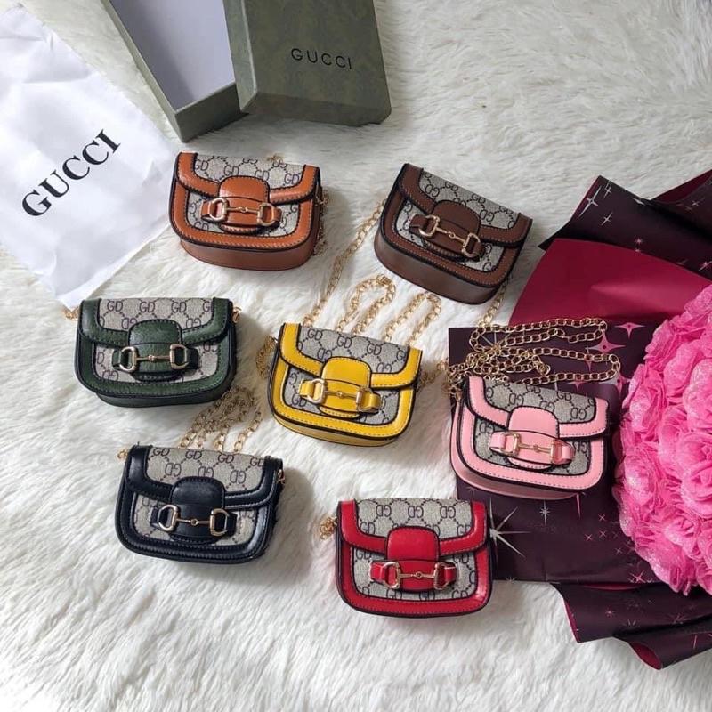 TÚI THỔ CẨM HOẠ TIẾT NÂU TÂY MINI