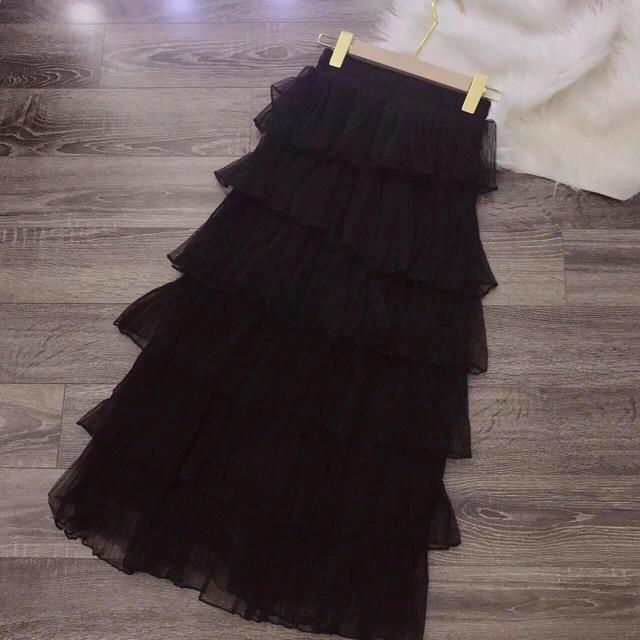 Chân váy lưới dài nhiều tầng, Chân váy dáng dài maxi cạp chun CV1710 - NhiNhi Shop