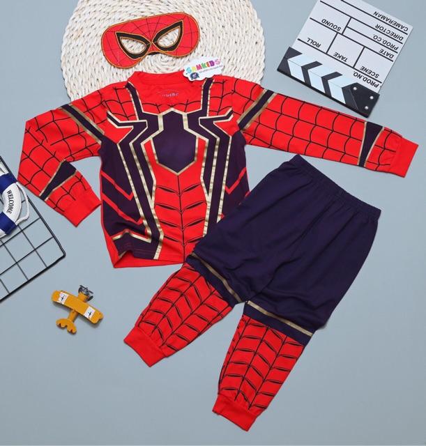 Bộ đồ siêu nhân nhện spider man SK009 dài Samkids