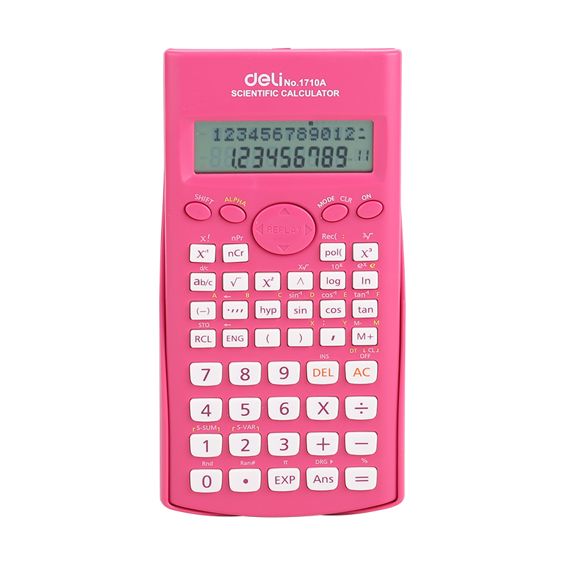 Máy tính kỹ thuật Deli 1710 Scientific Calculator 10+2 Digits Giao màu ngẫu nhiên