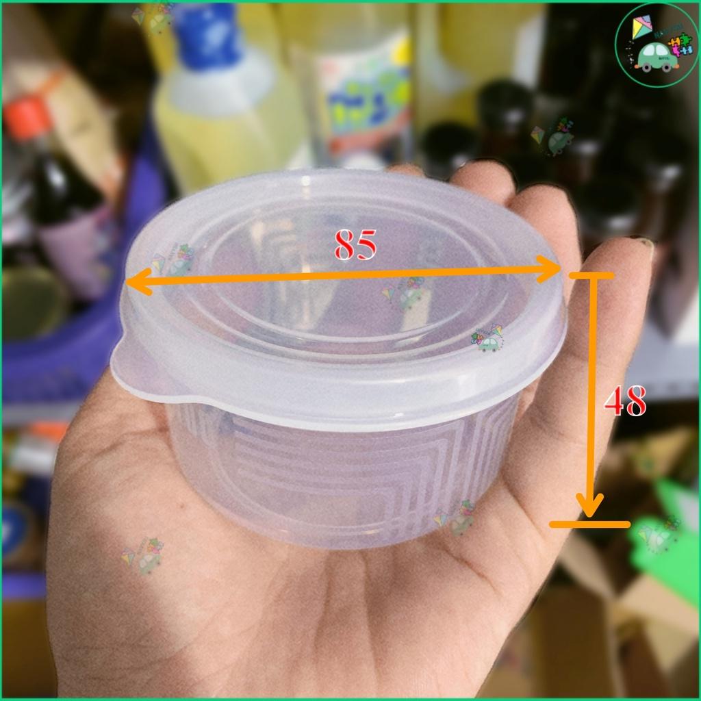 Set 3 hộp nhựa tròn 180ml Nayaka Nhật Bản có nắp đậy đựng đồ ăn dặm