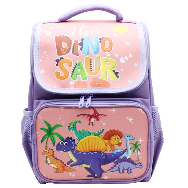 Cặp Chống Gù Bé Gái Size M - Miti C11072M_DIN3_PUR_PIN.L - Dinosaur