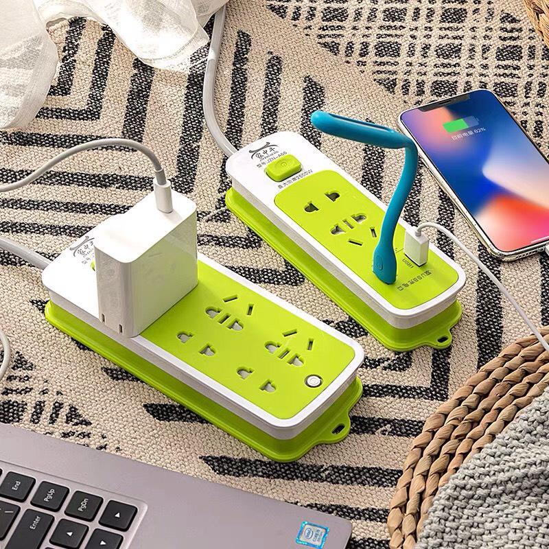 Ổ điện xanh cắm được chân USB