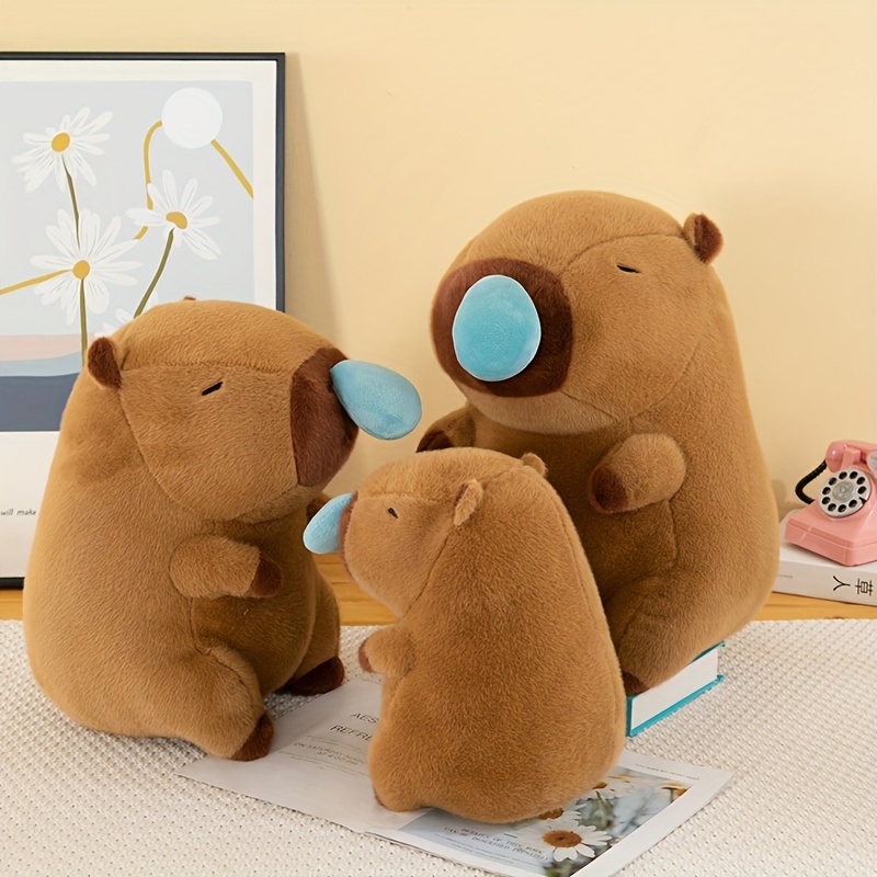 Thú nhồi bông Capybara chảy nước mũi êm mịn dễ thương cao cấp - Size từ 25cm đến 90cm - Quà tặng gấu bông Capybara nhồi bông dễ thương - Gối ôm mềm mịn cho bé