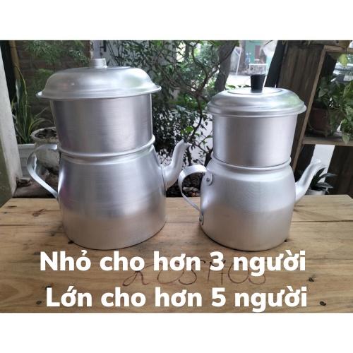 ấm phin pha cà phê nhôm giày lọc ủ cà phê 100-200 gram có ấm và vòi rót tiện lợi cao cấp đảm bảo sử dụng tại nhà