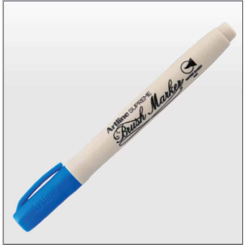 Bút lông đầu cọ viết calligraphy Artline Supreme Brush Maker EPF-F - Màu xanh dương (Blue)