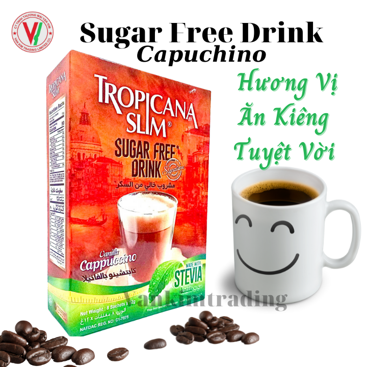 Cà Phê Ăn Kiêng Cappuccino Với Chiết Xuất Cỏ Ngọt Tropicana Slim
