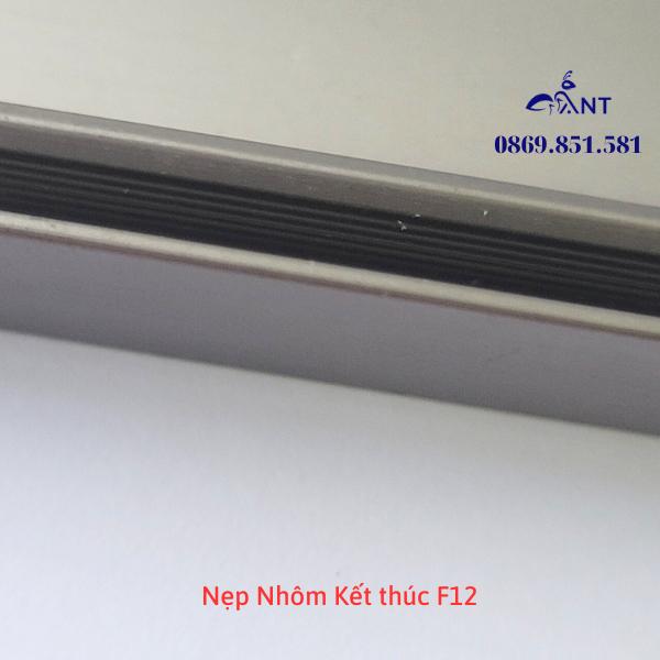 Nẹp nhôm Kết thúc F12, nẹp chống trơn nhôm, nẹp trang trí, Nẹp sàn gỗ, nẹp sàn, thanh dài 2m5