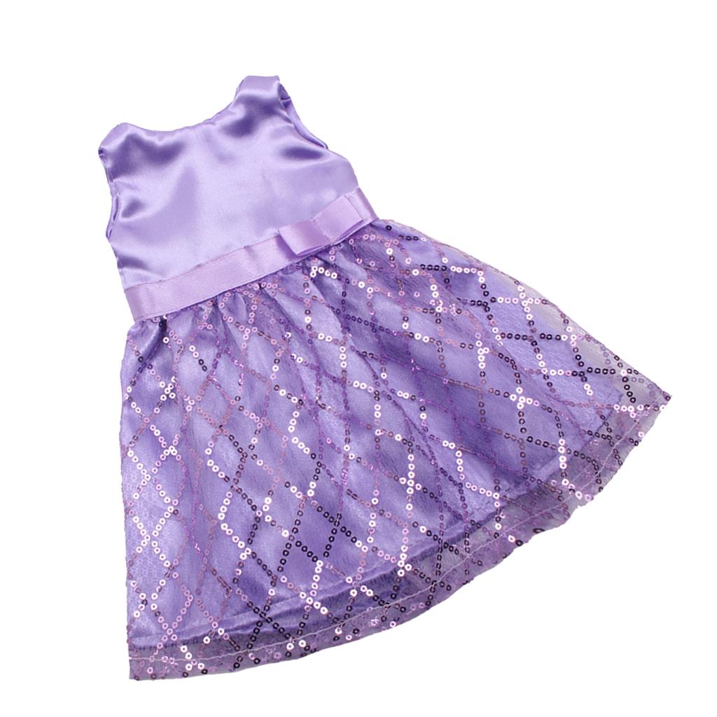 Sequin Sleeveless Dress Skirt Outfit for 18'' Doll