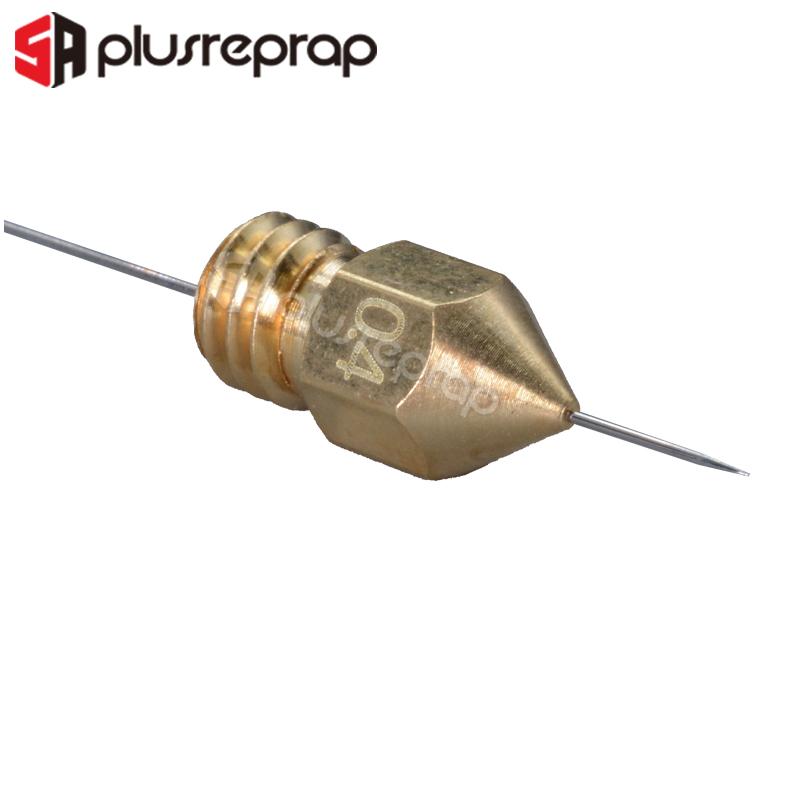 10PCS Nốt vòi làm sạch bằng kim loại sạch bằng thép không gỉ cho vòi phun MK8 V6 qua các lỗ 0,2-1.0mm các bộ phận máy in 3D