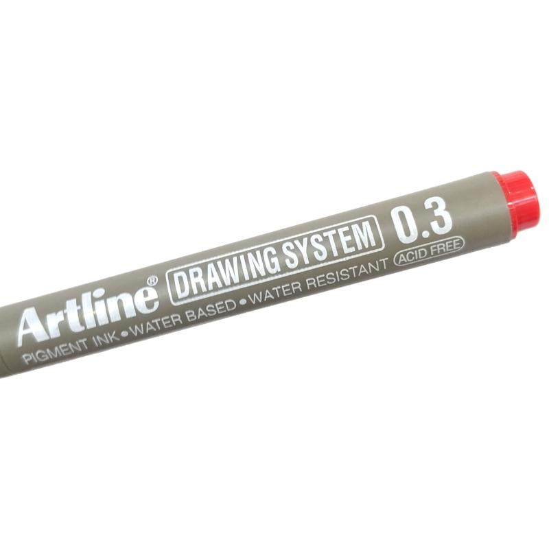 Bút Vẽ Kỹ Thuật 0.3 mm - Artline EK-233-RD - Màu Đỏ