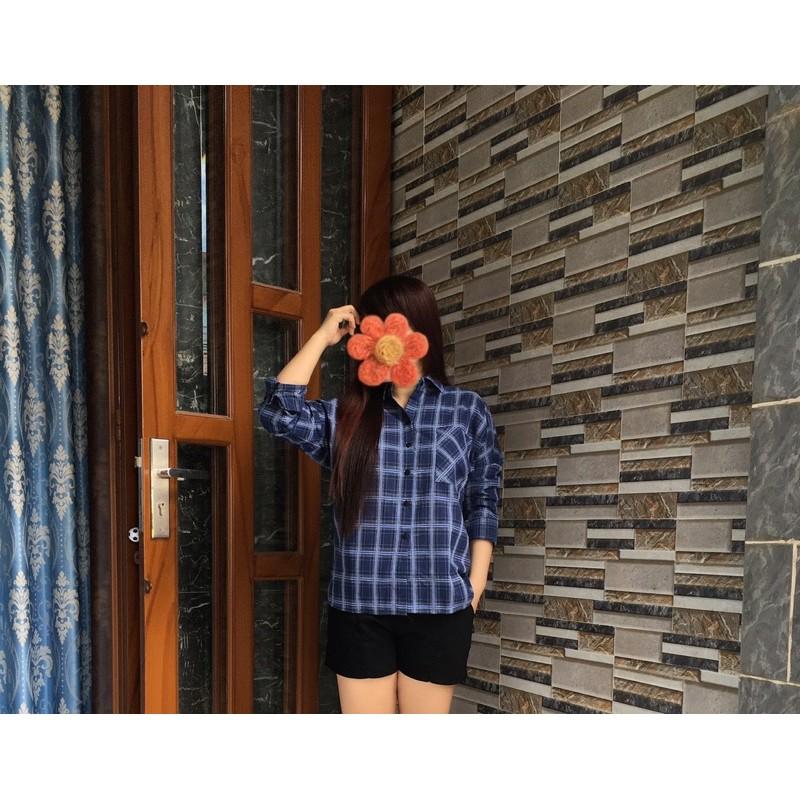 Áo sơ mi oversize caro
