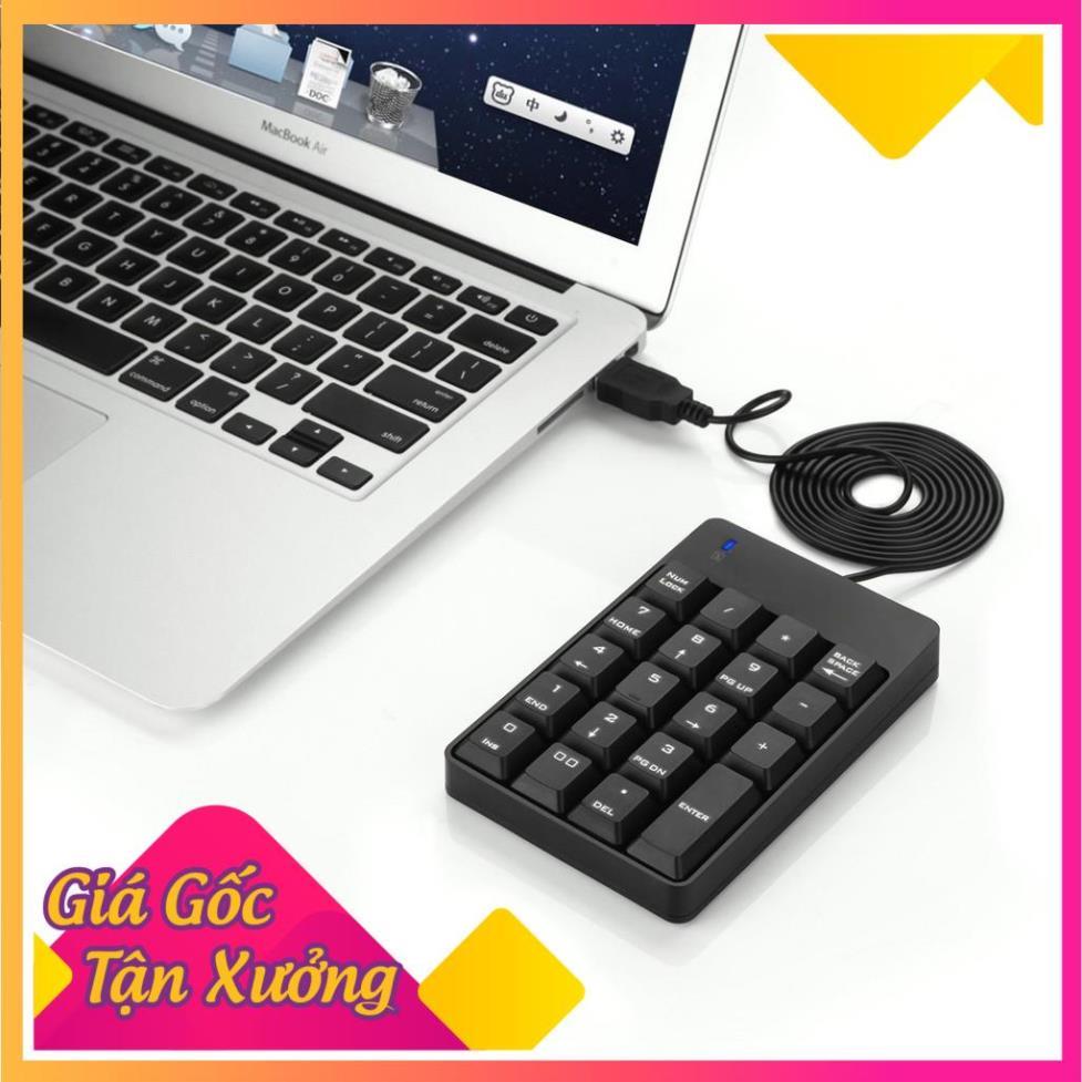 Bàn Phím Số Rời Cổng Usb Dùng Cho Laptop, Máy Tính (Đen)  TP'S