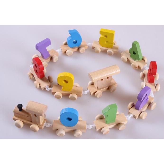 Bộ Đoàn Tàu Chở Số Từ 0-9