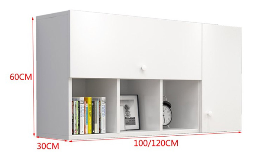 Kệ Sách Gỗ Treo Tường Văn Phòng 6 Ngăn Kích Thước 120cm x 60cm x 30cm (KS-34)