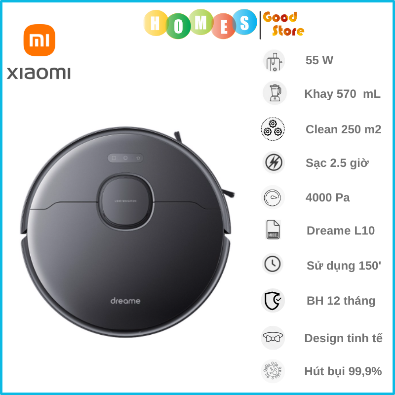 Robot Hút Bụi Lau Nhà Dreame L10 Ultra Lực Hút 5300 Pa - Hàng Chính Hãng