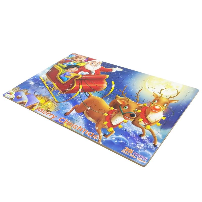 Bộ Xếp Hình Khổ A4 Puzzle Minh Châu 35-028 - Merry Christmas (35 Mảnh Ghép)