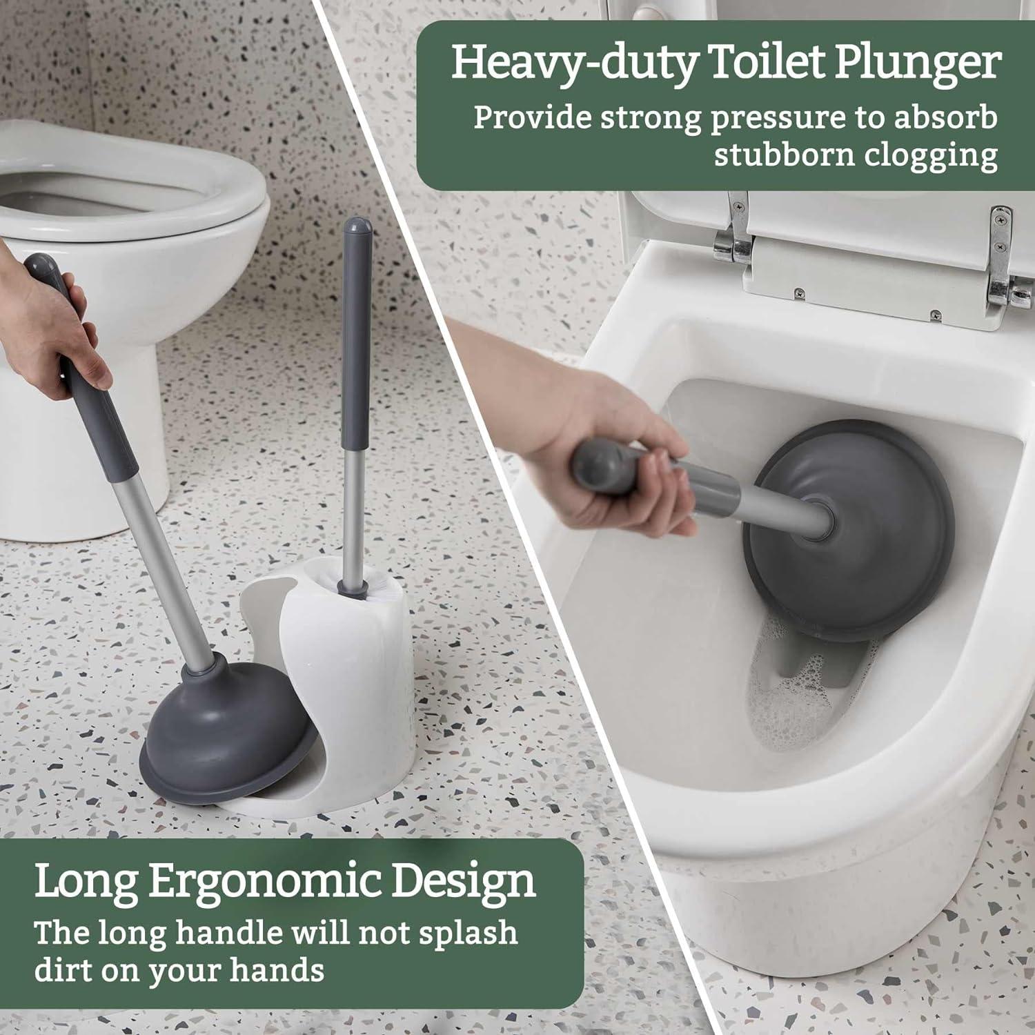 Nhà vệ sinh pít tông và kết hợp bàn chải, 2 trong 1 bàn chải nhà vệ sinh