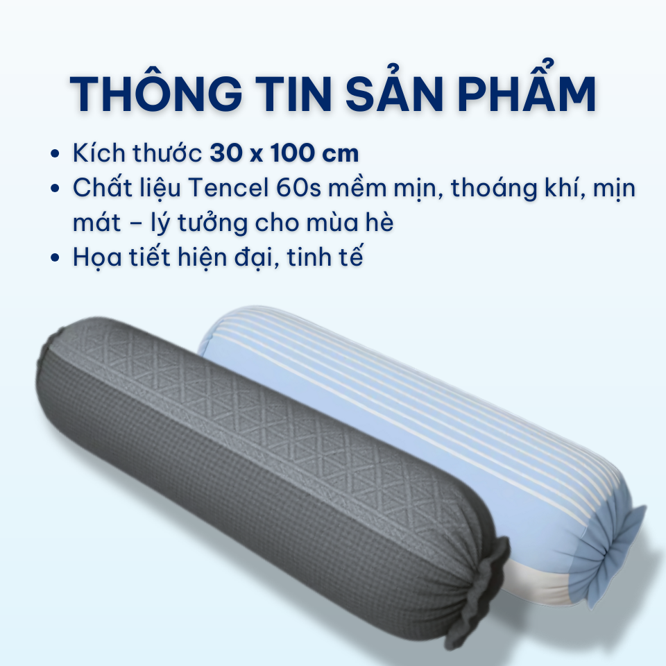 Vỏ Gối Nằm Gối Ôm Tencel 60s Emdream Cao Cấp 50x70cm Áo Gối Nằm Mát Mềm Mịn Bao Gối Đẹp Vỏ Gối Tencel Sang Trọng