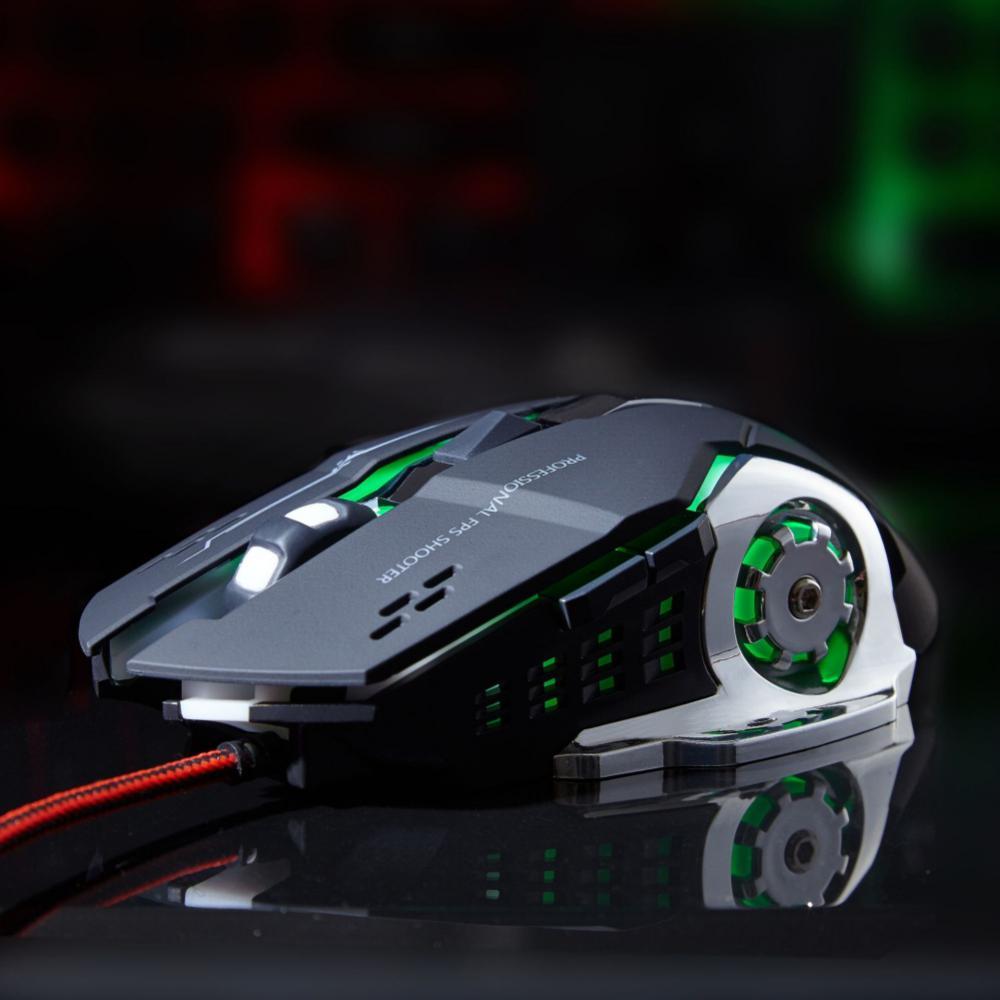 Chuột Chơi Game Không Dây/Có Dây 3600DPI Công Thái Học 6 Nút LED Quang Có Thể Điều Chỉnh USB Chuột Máy Tính Chơi Game Silent Mouse Cho PC Laptop