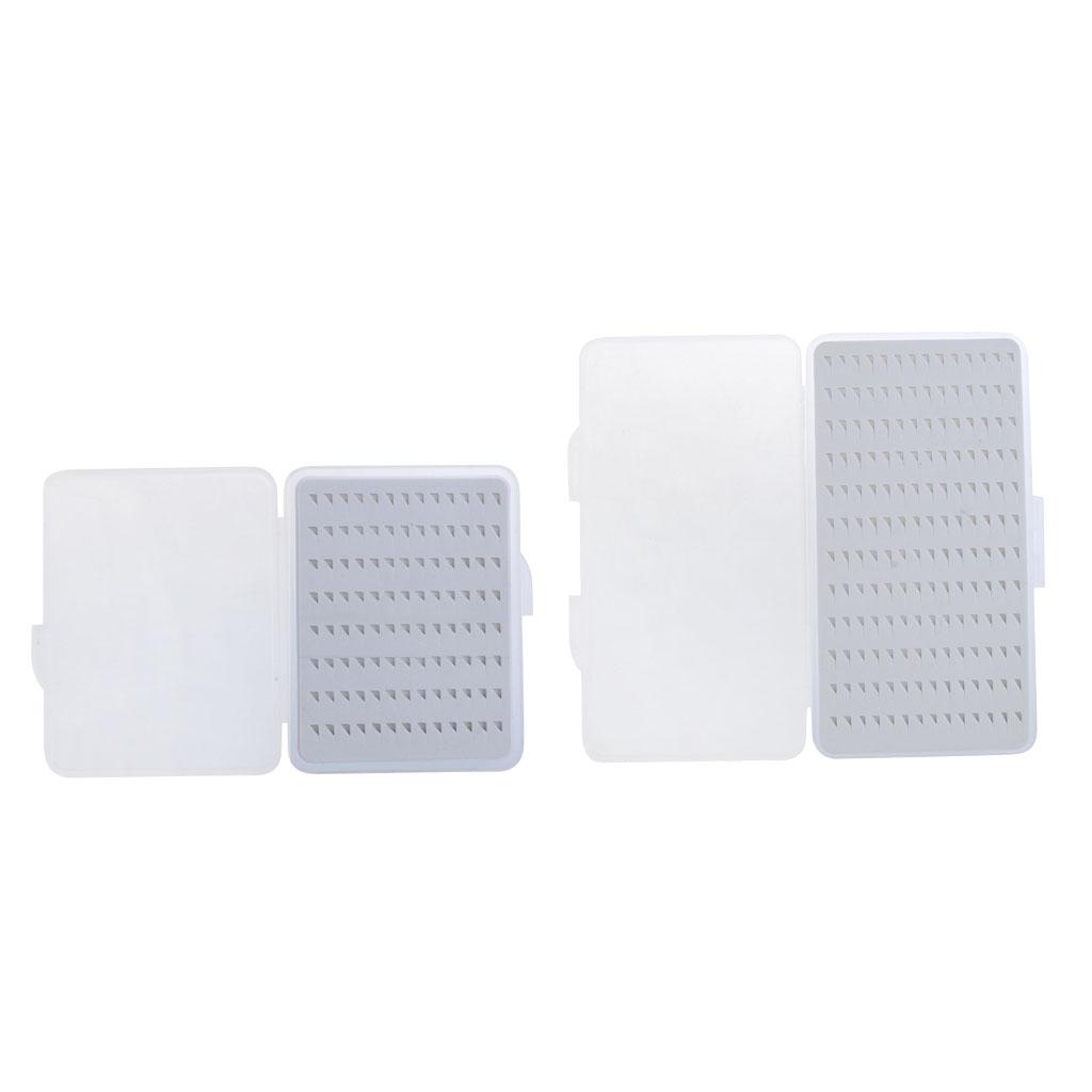2pcs Fly Fishing Box Super Slim Waterproof Fishing Flies Lure Box 2 Size