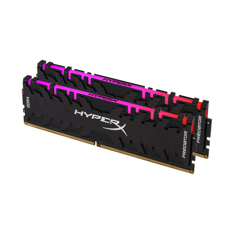 Ram PC Kingston HyperX Predator DDR4 RGB 32GB Bus 3200 Black CL16 XMP (Kit 16GB x 2) HX432C16PB3AK2/32 - Hàng Chính Hãng
