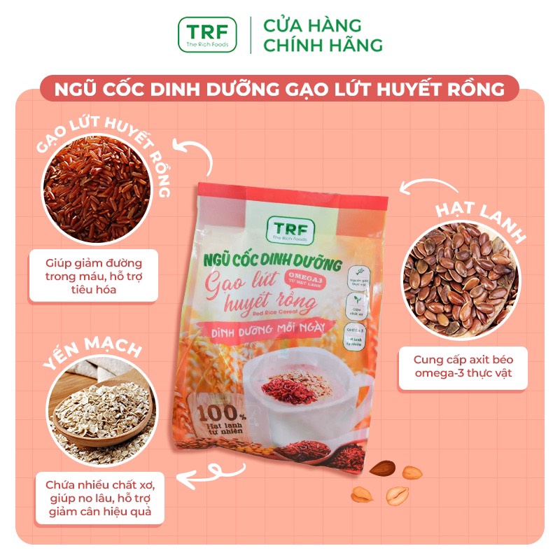 Ngũ cốc dinh dưỡng gạo lứt huyết rồng- The Rich Food- túi 400gr