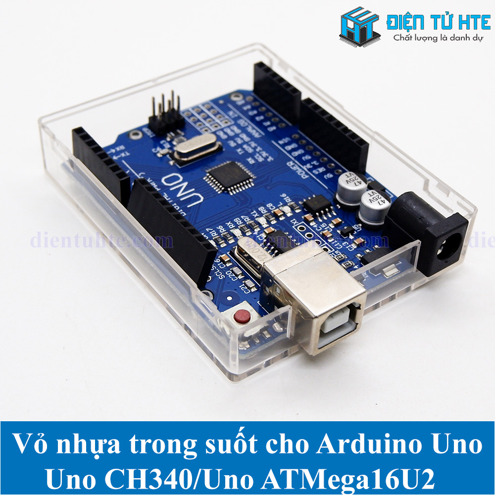 Vỏ hộp bảo vệ cho mạch Arduino Uno R3 nhựa trong suốt