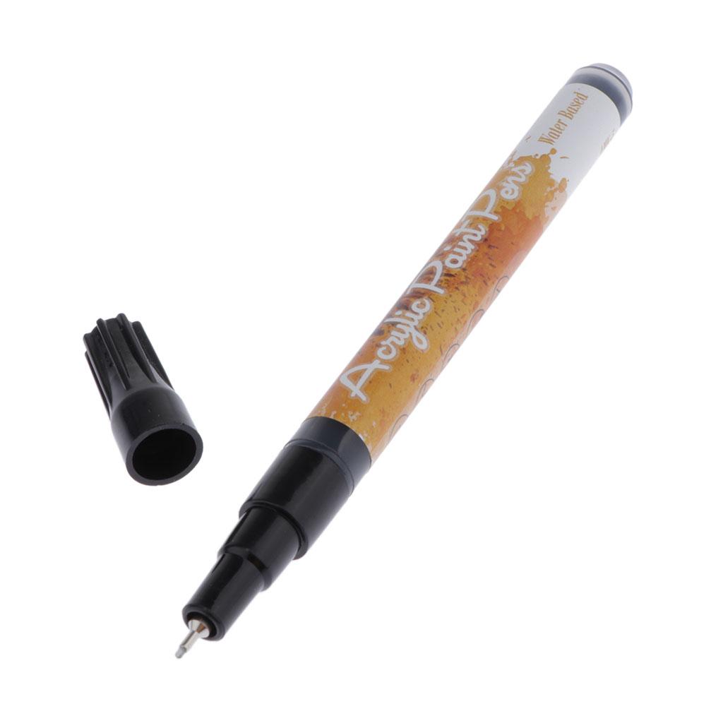 Mực Đen Sơn Acrylic Dấu Nghệ Thuật Thường Trực Tranh Đá Mỹ Bút Đánh Dấu