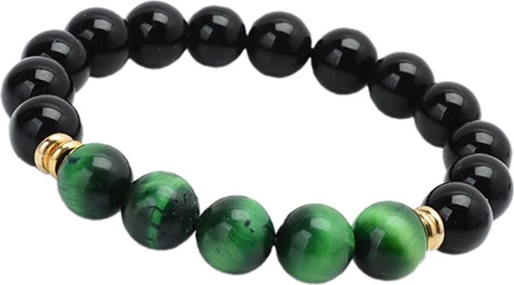 Vòng Tay Đá Opal Đen Đá Opal Mắt Hổ Xanh Tự Nhiên 10MM Gembank