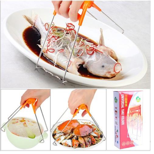 Kẹp Gấp Thức Ăn Nóng Thép Không Gỉ Tiện Dụng