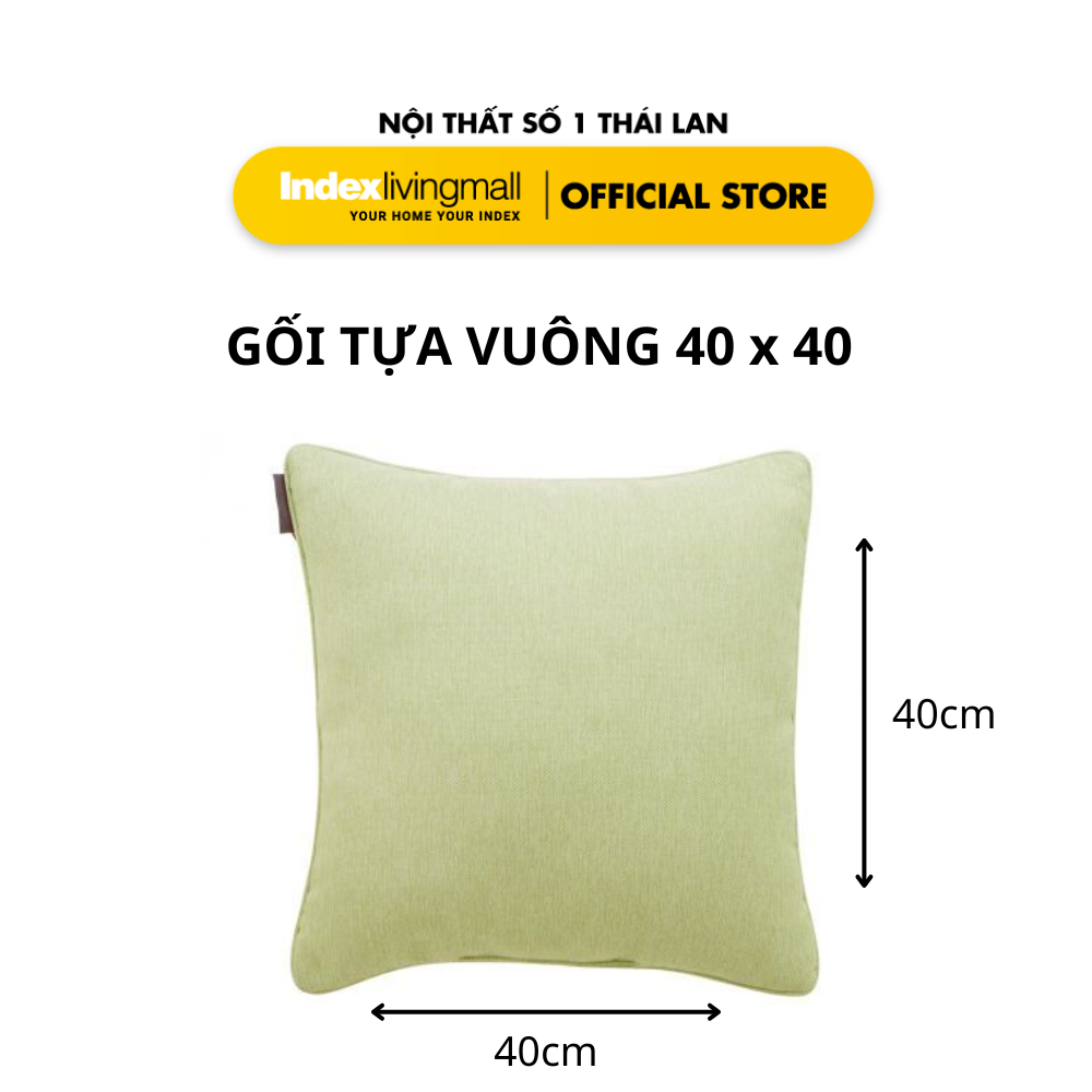 Gối Tựa Trang Trí Đa Năng Màu Xanh Lá Size 40 x 40 | Index Living Mall