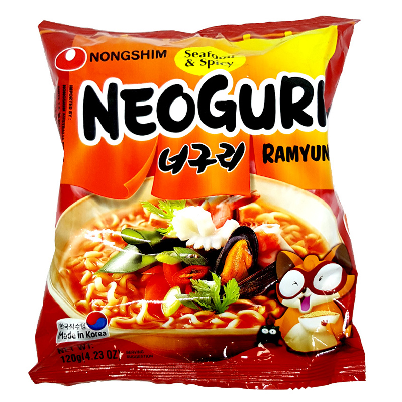 Lốc 5 Gói Mì Neoguri Cay Nóng Hàn Quốc Nongshim 120G X 5