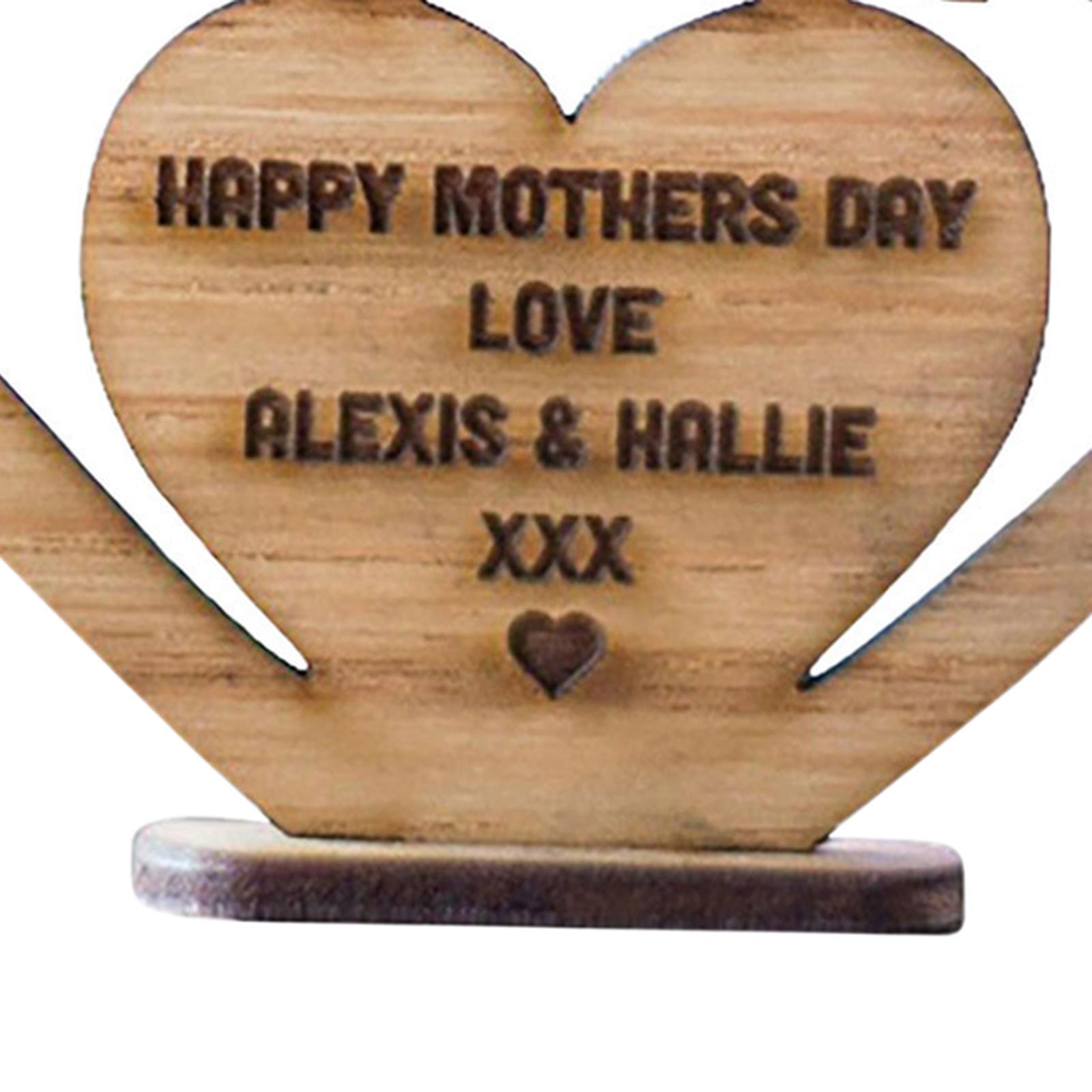 Wooden Plaque Art Craft Hollow Decoration Standing Sign for Home Ornament