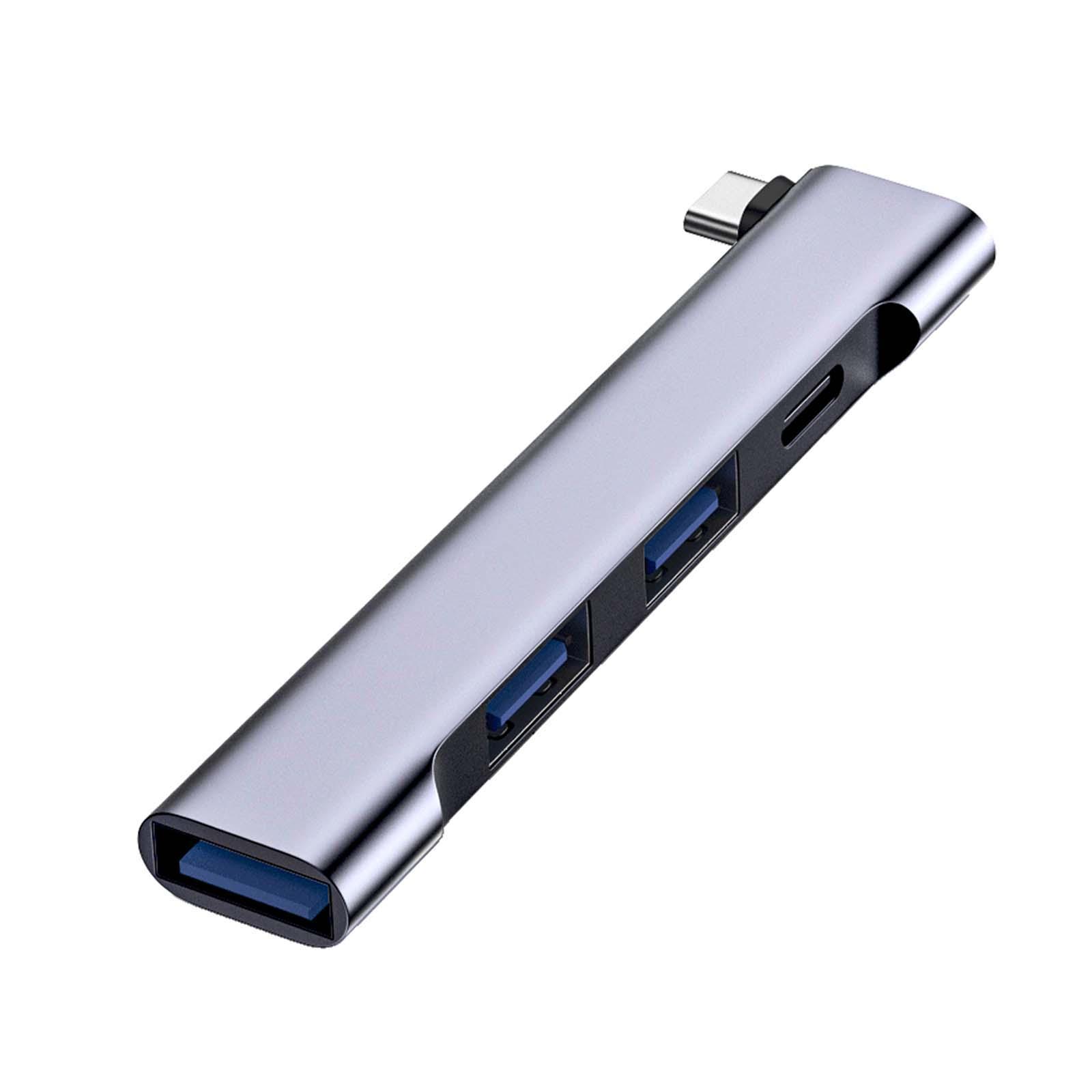 4 Ports USB C Hub Docking Station Portable Travel for Laptop Keyboard PC