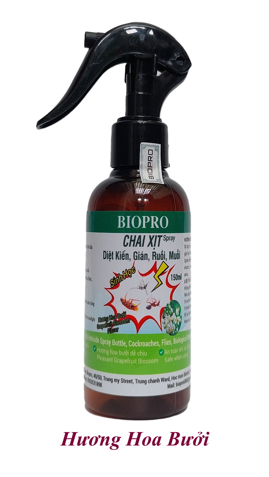 Chai xịt diệt kiến diệt gián ruồi muỗi Sinh học Biopro Chai 150ml Diệt sạch côn trùng gây hại An toàn Hiệu quả Sx tại VN