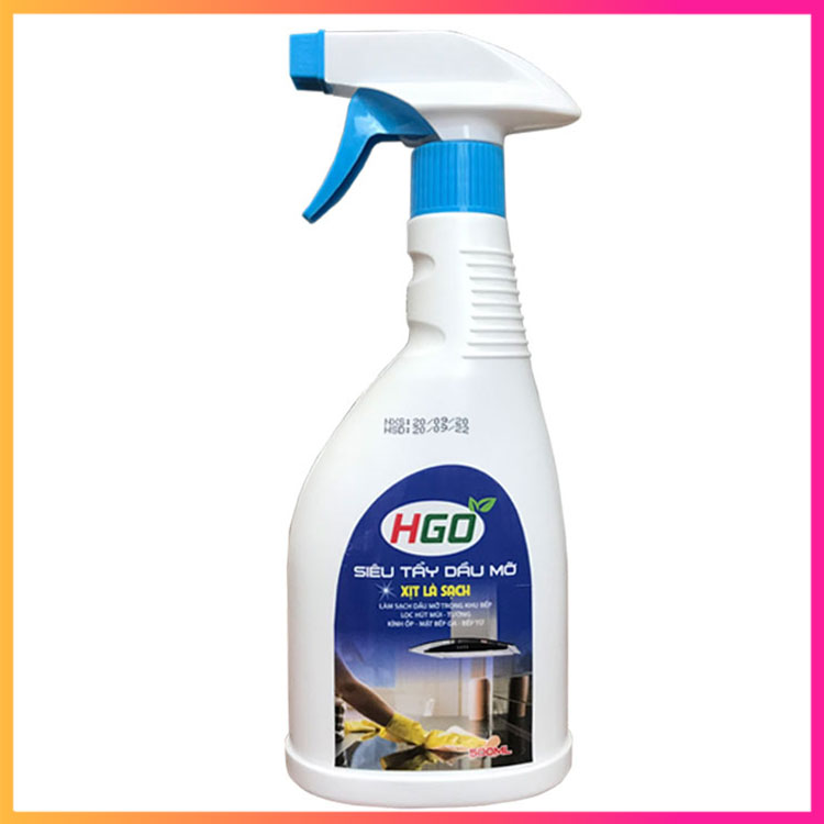 Tẩy dầu mỡ máy hút mùi, mặt bếp, tường gạch ốp, bồn rửa bát HGO 500ml