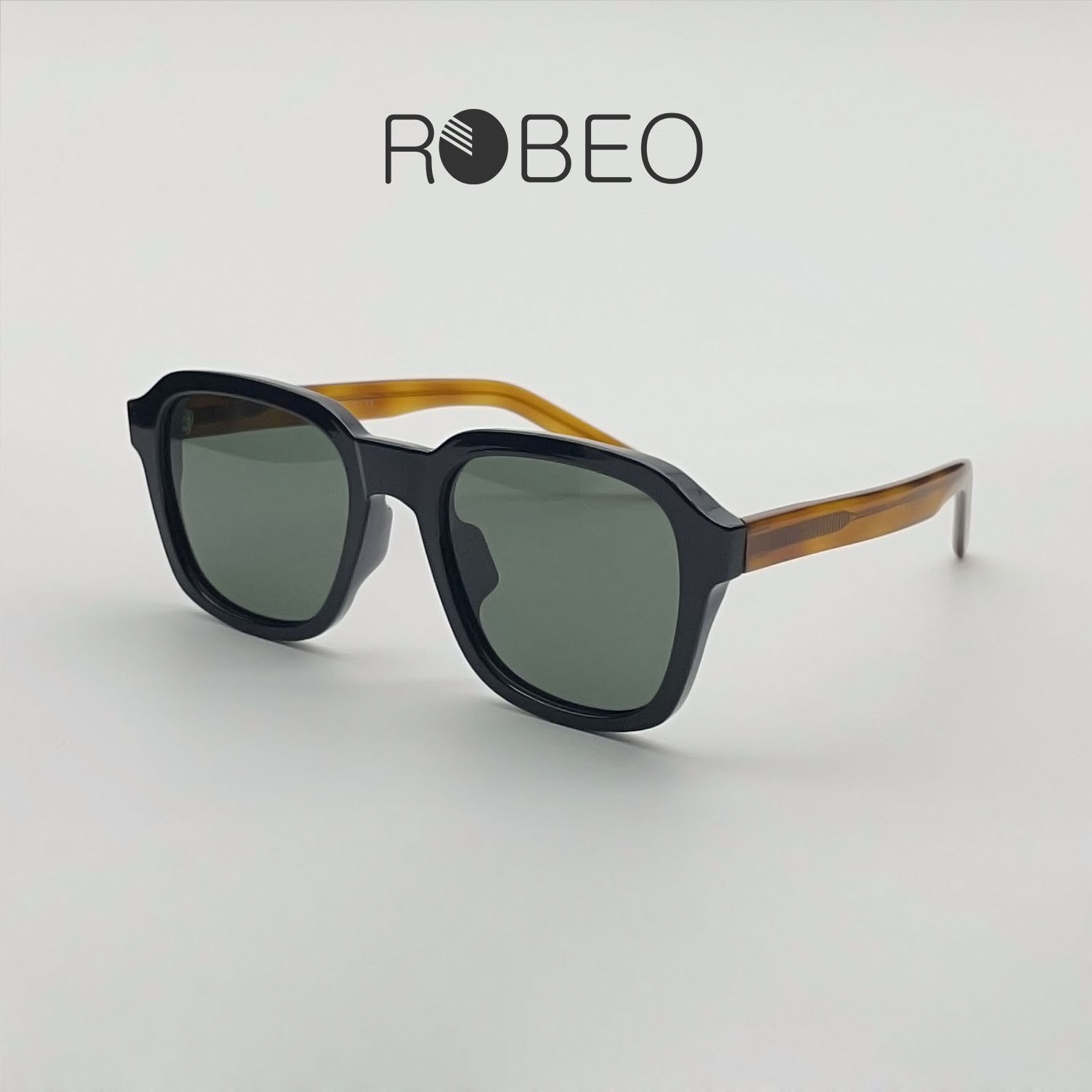 Kính mát vuông nam nữ ROBEO - R0424 , phong cách cổ điển mắt chống tia uv - Fullbox