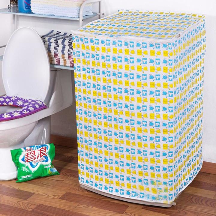 Áo trùm máy giặt loại dày - họa tiết ngẫu nhiên - Cửa trên size A - GDHN Loại Tốt