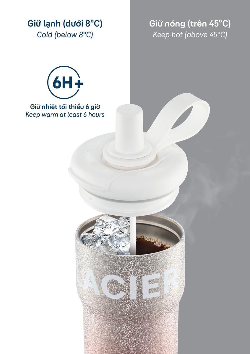 Ly Giữ Nhiệt Fuji Bubble 600 ml - Inochi HNK.LFBB.0600 - Màu Xanh Nhạt, Hồng