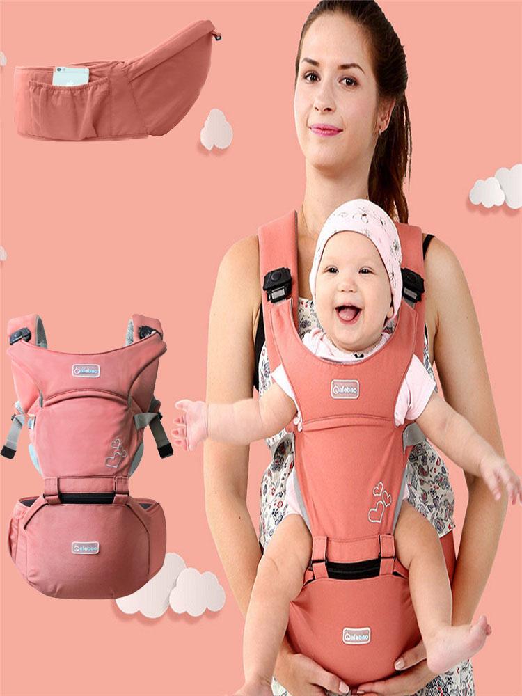 Em Bé Thiết Sling Trước Ôm Eo Phân Màu Porte Bebe Kangaroo Hông Ghế Ngồi Đa Năng Cho 4 Mùa