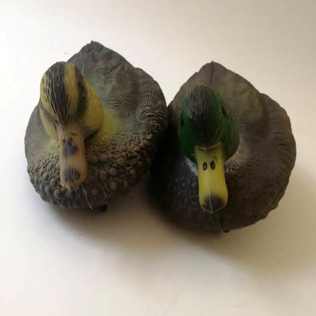 2x3D Lifelike Floating Hunting Drake Duck Decoy Decoying Male Duck