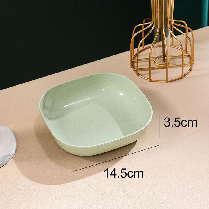 Set 4 cái dĩa nhựa lúa mạch màu xinh xắn