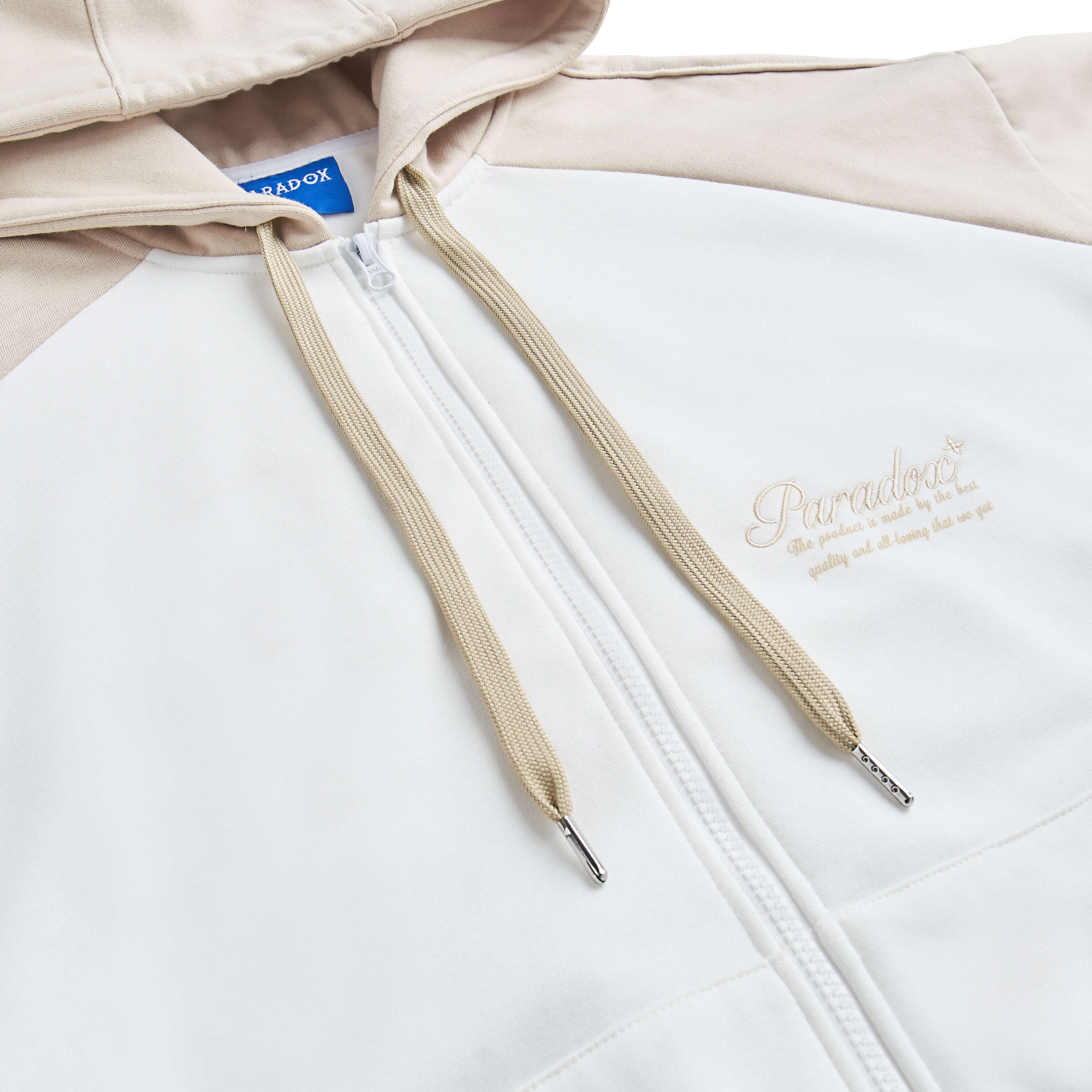 Áo hoodie Paradox MANDATORY ZIP HOODIE - Kem