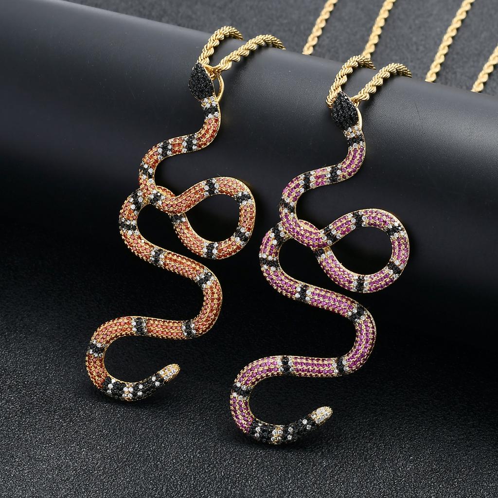 Rapper Essentials-Snake Shape Pendant Necklace-Personality
