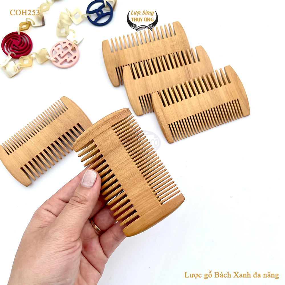 Lược Bí 2 Kiểu Răng Thưa Và Mau Chải Tóc Gỡ Rối Mùi Gỗ Thơm Dễ Chịu - COH253